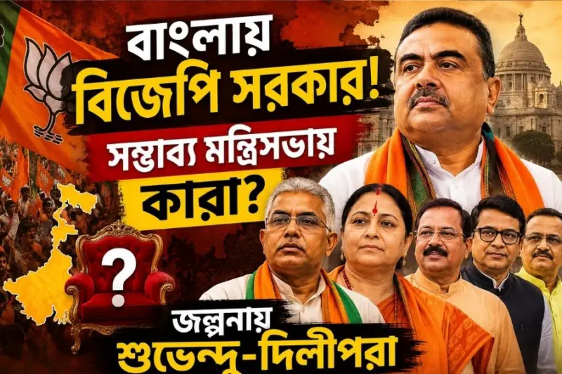 বাংলায় বিজেপি সরকার! সম্ভাব্য মন্ত্রিসভায় কারা? জল্পনায় শুভেন্দু, দিলীপ, অগ্নিমিত্রারা