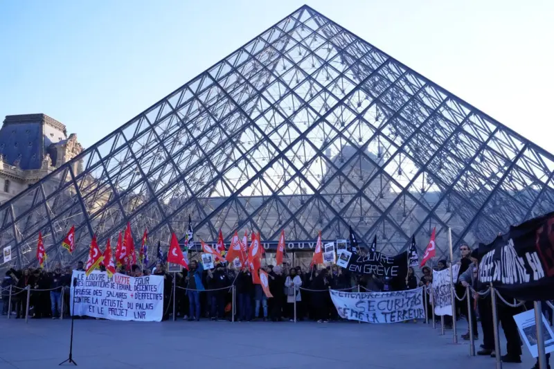 World's most visited museum remains shut as staff strike