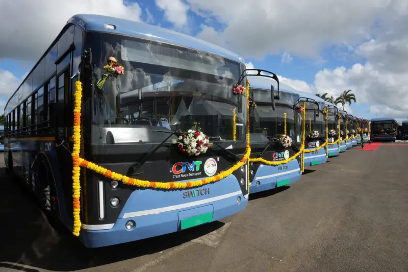 SWITCH Mobility Delivers 100 Electric Buses to Mauritius in Record India Export | Autocar Professional