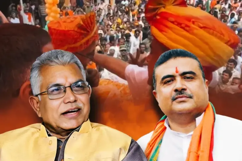 একে অপরকে পরিয়ে দিলেন পাগড়ি-মালা! দিলীপ-শুভেন্দুর সৌজন্য নতুন আলোচনার জন্ম দিল ভোটবঙ্গে