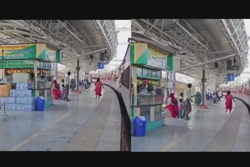 Viral Video: Saath Phere For Life, But Leaves Wife Stranded On Railway Station To Board The Train, Netizen Says 'DDLJ Moment Gone Wrong'