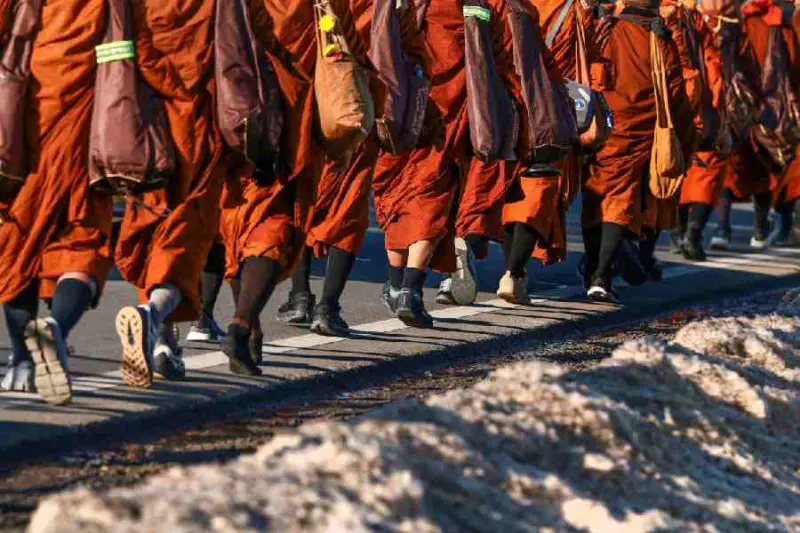 A 15-week 'Walk for Peace' concludes with Buddhist monks' arrival in Washington