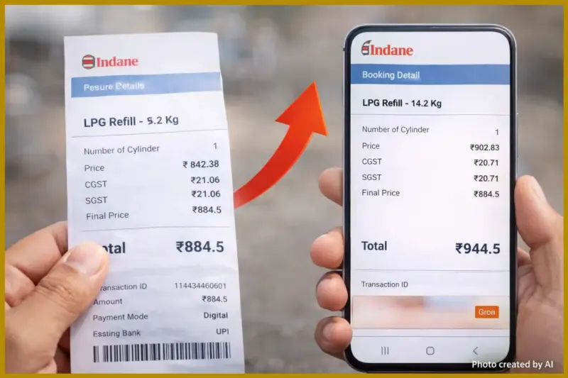 Consumer Pays Before Price Hike, Indane Agency Sends New Bill at Higher Rate