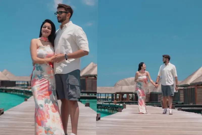 கணவருடன் எடுத்த ஹனிமூன் புகைப்படங்களை வெளியிட்ட நடிகை ஐனனி...