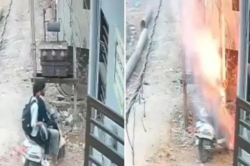 Gurugram Viral Video: Fatal Contact With Transformer Costs Life! Horrific Roadside Accident Shocks Netizens