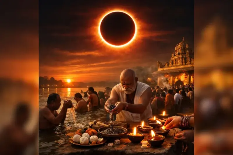 Phalguna Amavasya 2026: Date, tithi timings, rituals, and solar eclipse details