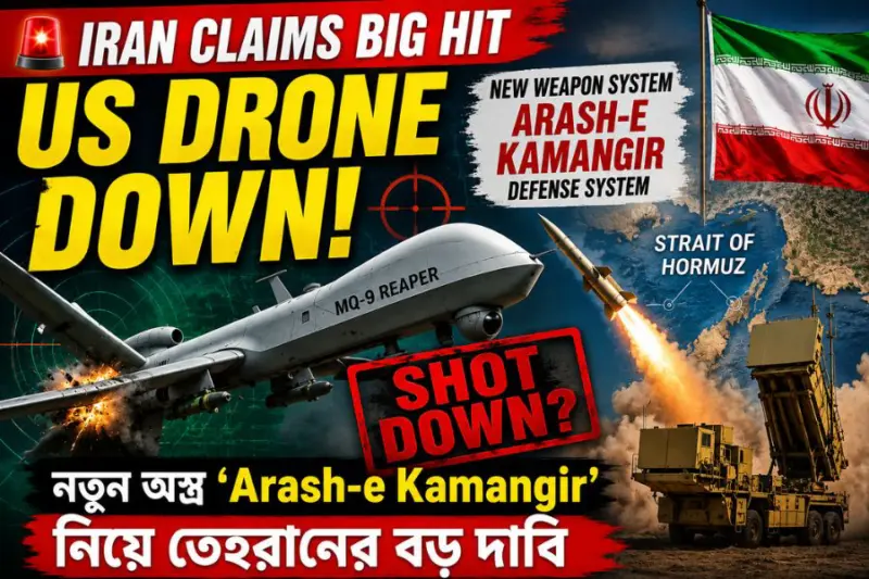 মার্কিন ড্রোন ভূপাতিত করার দাবি ইরানের, সামনে এল 'Arash-e Kamangir' প্রতিরক্ষা ব্যবস্থার নাম