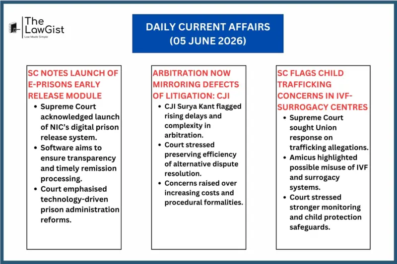 DAILY CURRENT AFFAIRS (5th JUNE 2026)