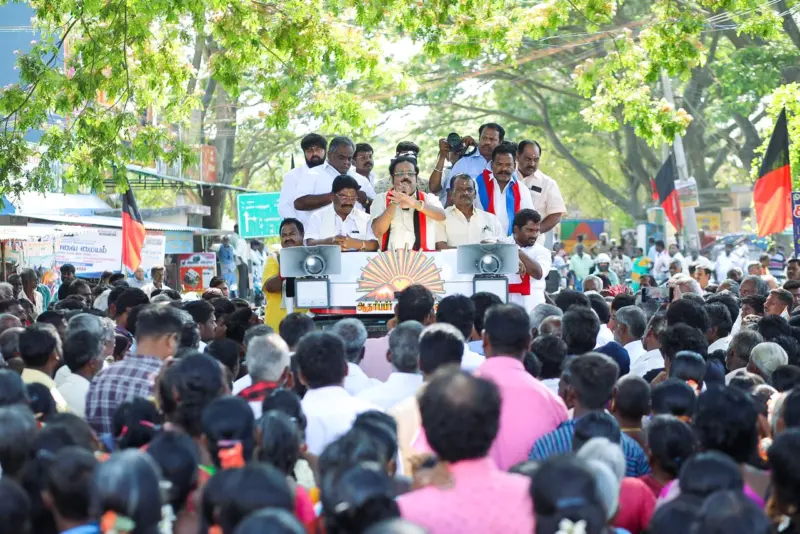 'சிறுபான்மையினருக்கான கட்சி திமுக மட்டும் தான்' : கதிர் ஆனந்த் பிரச்சாரம்!