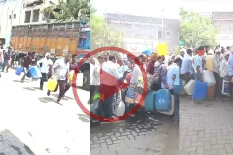 "தண்ணீருக்கு குடம் பிடிப்பது போல டீசலுக்கு கேன்..!" ஒரு சொட்டு டீசலுக்காக மக்கள் நடத்திய போராட்டம்.. டேங்கர் லாரி வந்ததும் அலறியடித்து ஓட்டம்.. பரபரப்பு வீடியோ..!!"