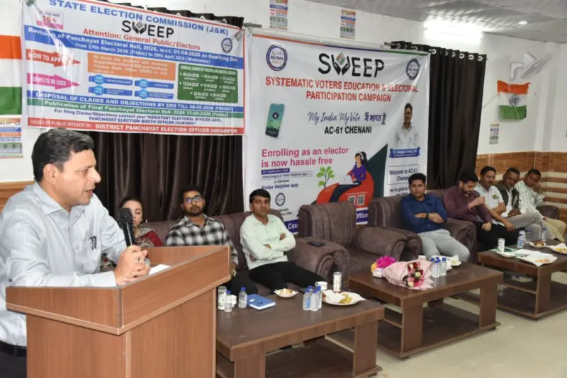 CEO conducts extensive one-day tour of Chenani Assembly Constituency under SVEEP initiative