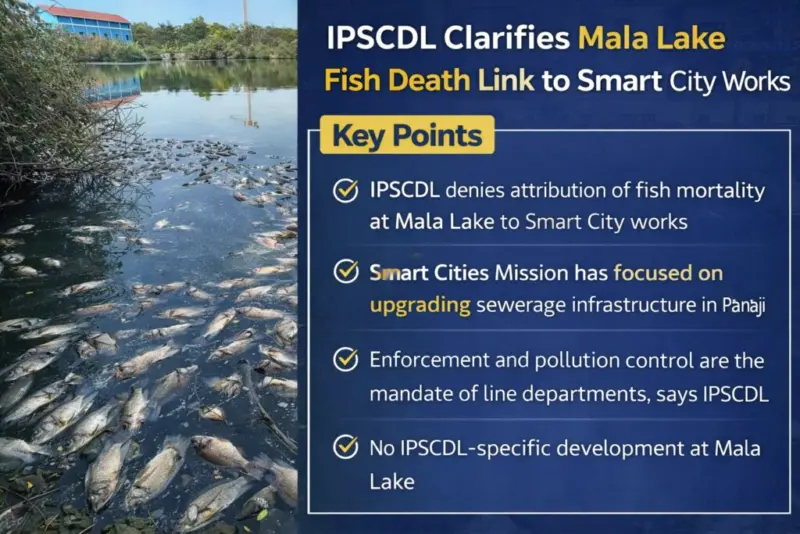 IPSCDL Denies Link Between Mala Lake Fish Mortality and Smart City Works