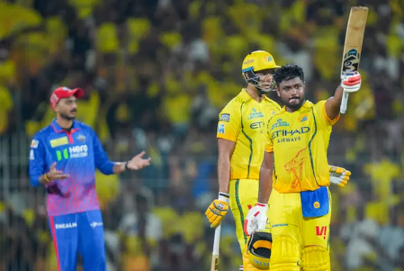 IPL 2026: Sanju Samson Hits Fourth Century as CSK Sets 213-Run Target Against DC