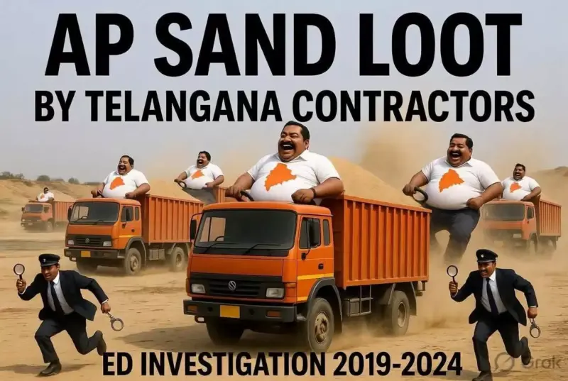 ఏపీలో తెలంగాణ కాంట్రాక్టర్ల ఇసుక దోపిడీ