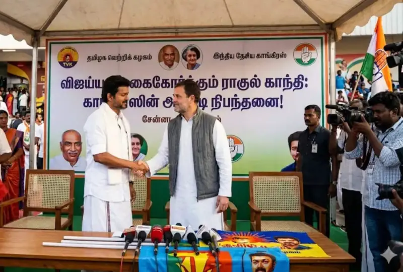 விஜய்யுடன் கைகோர்க்கும் ராகுல் காந்தி: காங்கிரஸின் நிபந்தனை இது தான்!