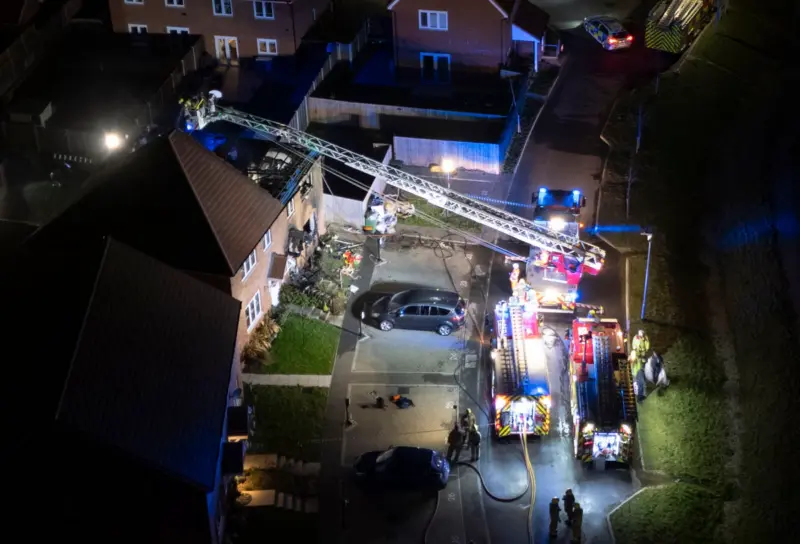 Child dies and another in hospital after Kent house fire