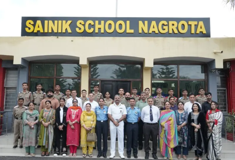 Sainik School Nagrota Holds Investiture Ceremony, Honours NDA 154 Cadets and Appoints Student Leaders
