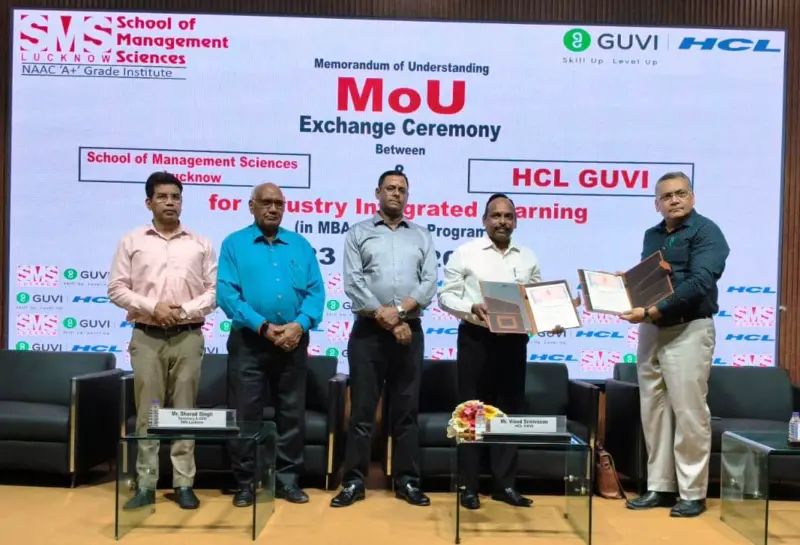 लखनऊ SMS और HCL GUVI में ऐतिहासिक समझौता: छात्रों को मिलेगा एडवांस तकनीकी प्रशिक्षण और बम्पर प्लेसमेंट के मौके