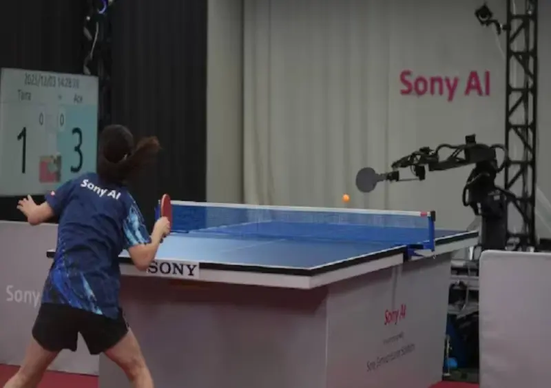 Sony's AI robot Ace beats humans in table tennis