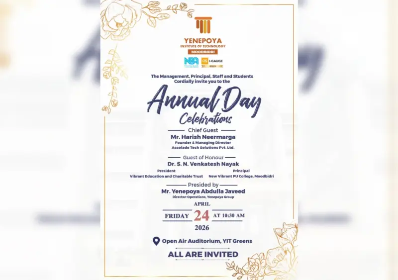 Yenepoya Institute of Technology to host 18th annual day and Yen-Feresta 2026