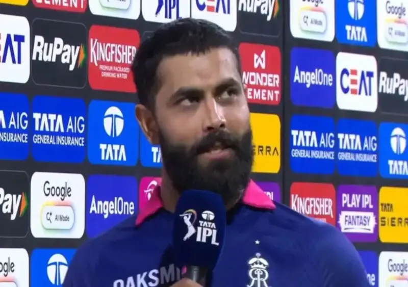 Jadeja dedicates IPL award to wife after RR win