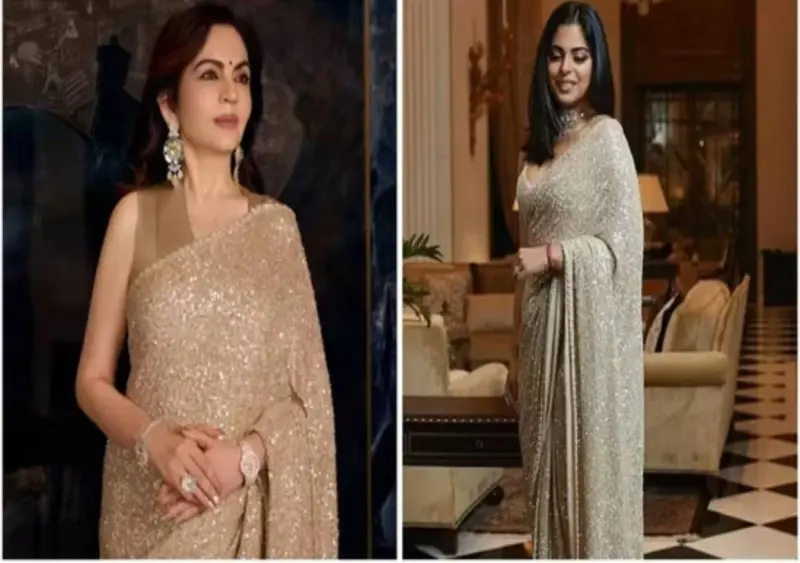 Nita Ambani rewears Isha's Sabyasachi saree
