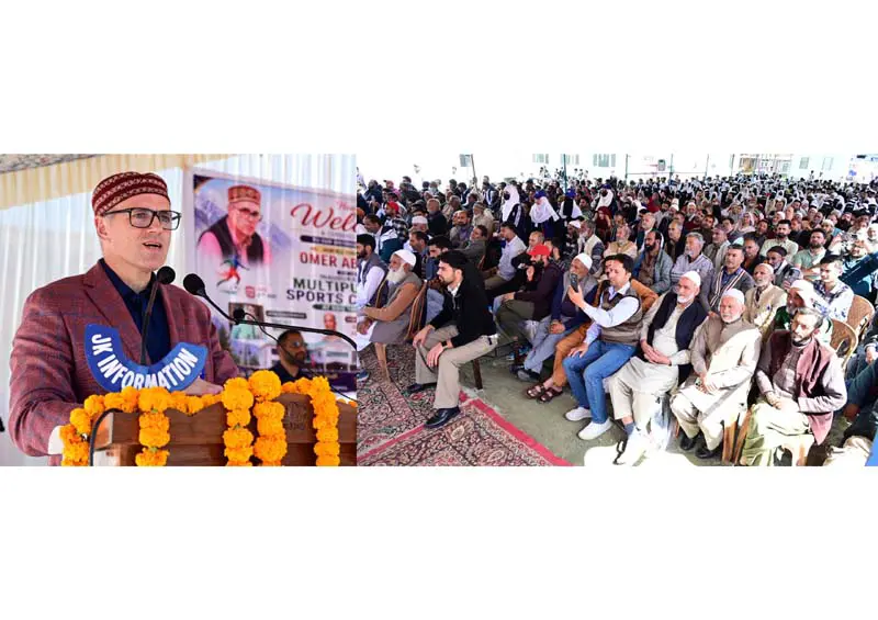 CM inaugurates multi-purpose sports  complex, PHC block at Tangmarg, Gulmarg