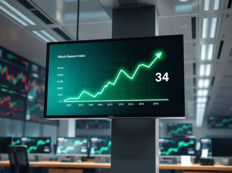 Altcoin Season Index Surges to 34, Signaling Potential Crypto Market Shift