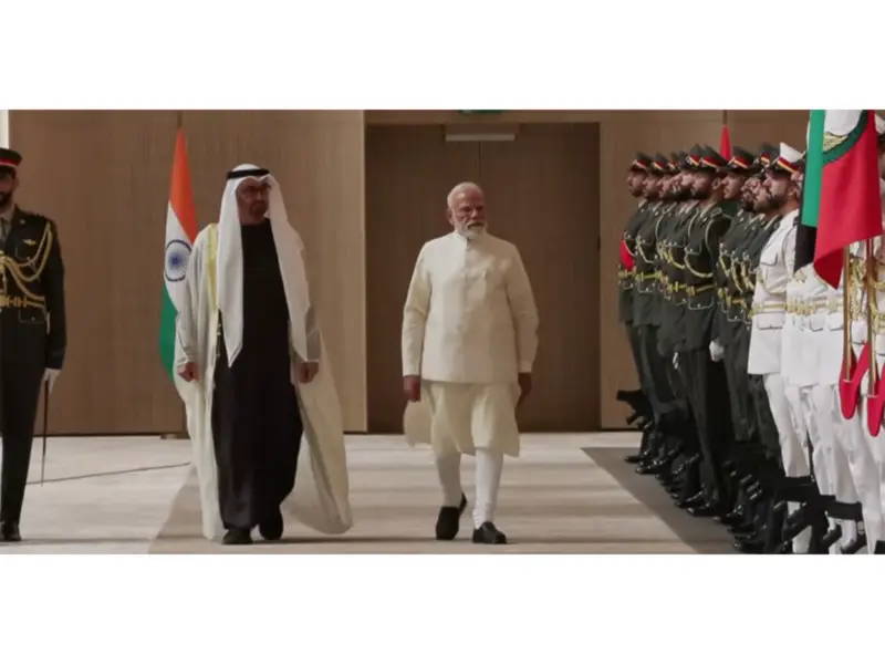 PM Modi's plane gets F16 escort as he arrives in UAE on first leg of 5 nation visit