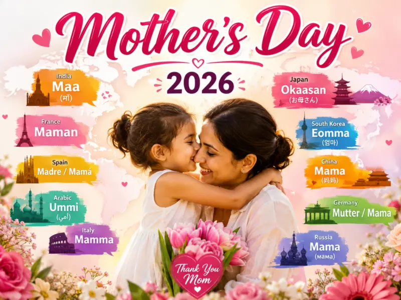 Mother's Day 2026: What is 'Mother' Called Across the World? From India's 'Maa' to Japan's 'Okaasan', Beautiful Names Used for 'Mother' in Different Countries