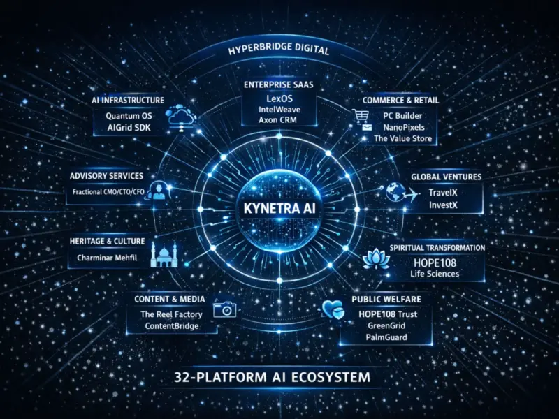 Chennai's HyperBridge Digital Unveils 32-Platform AI Ecosystem Serving Sony, Samsung, Tata Motors, TVS, DJI, and 200+ Global Clients