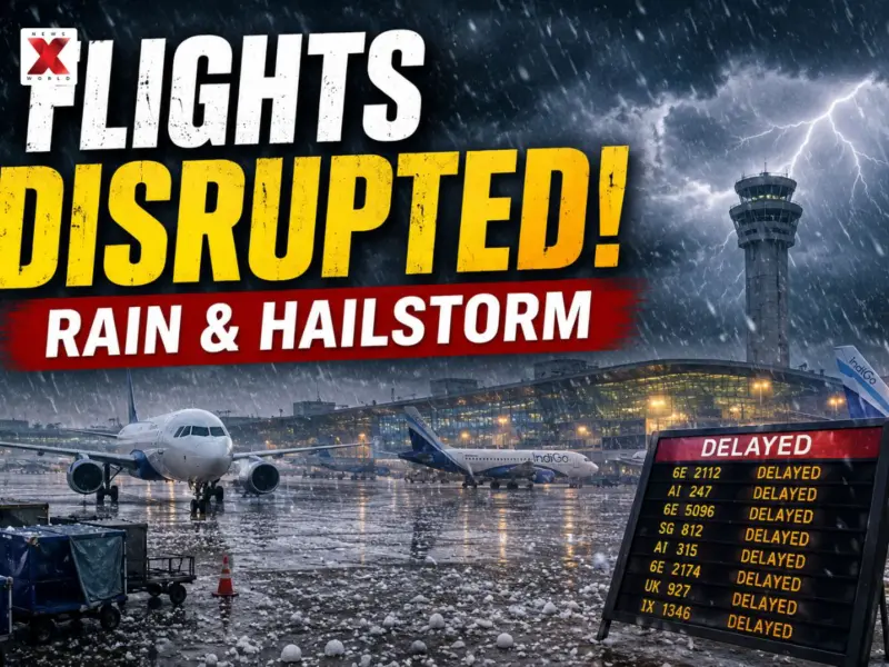Delhi Airport Flights Disrupted: Rain & Hailstorm Delay 500+ Flights, Departures Hit at IGI; Check Latest Schedule