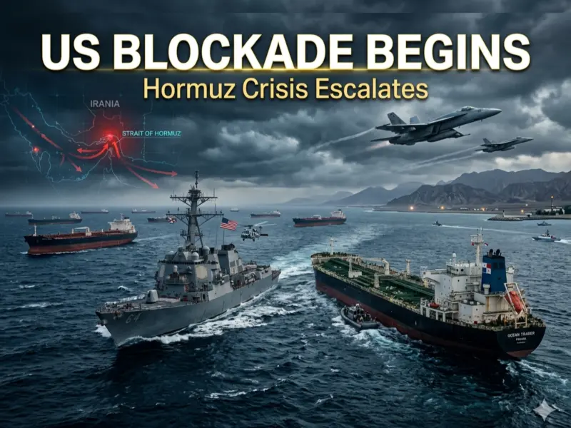 Latest War News: US Begins Blockade Targeting Iran-Linked Ships Near Strait of Hormuz After Talks Collapse, Oil Prices Surge & Global Tensions Spike