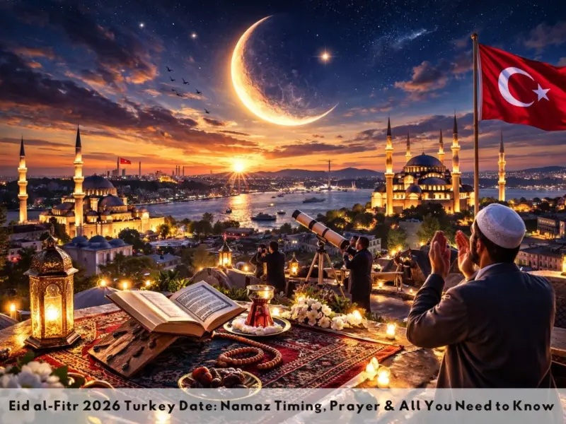 Eid Al-Fitr 2026 Date in Turkey: When Will Eid Be Celebrated? Check Namaz Timings, Prayer Schedule, Moon Sighting Details & How the Eid Date is Decided | All Updates