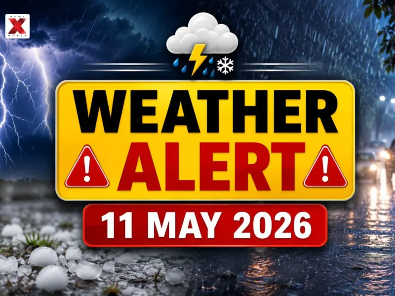 Weather Today on 11 May 2026: IMD Issues Yellow Alert for Rain, Thunderstorm, Hailstorm in Next 2 Hours; Check Weather in Bangalore, Delhi, Mumbai