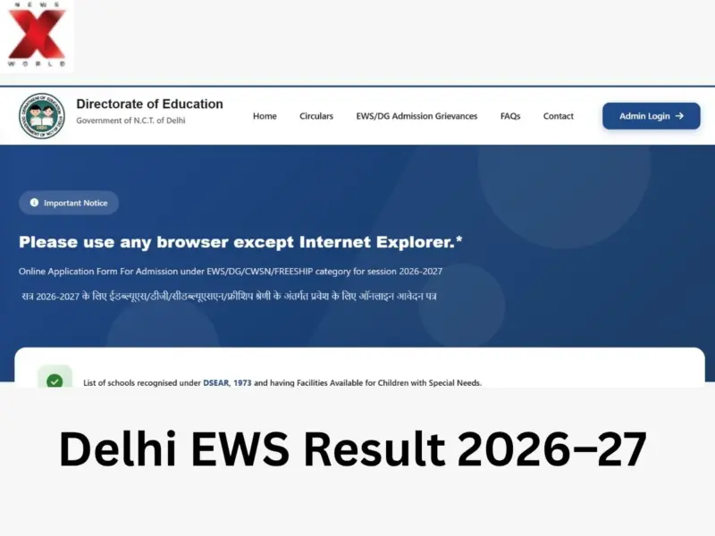 Delhi EWS Result 2026-27 Not Showing? Server Error, Name Missing, Here's the Fix