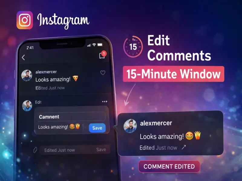 Instagram Introduces Comment Editing Feature-Users Get 15 Minutes to Make Changes