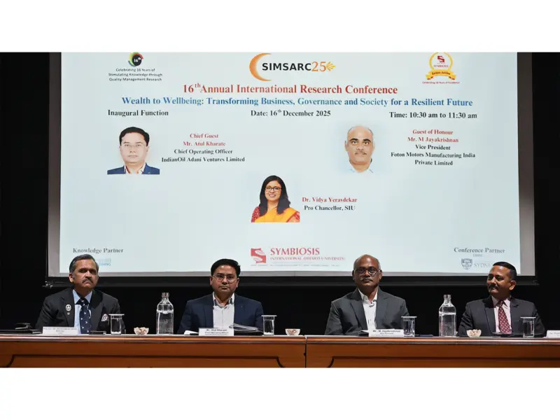 SIMS Pune Hosts 16th International Research Conference, SIMSARC'25, on 'Wealth to Wellbeing'