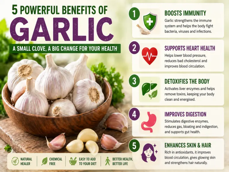 5 Powerful Benefits of Garlic: How One Tiny Clove Can Transform Your Health Naturally