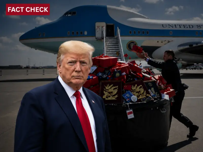 Fact Check: Did Trump, US Delegation Publicly Throw Gifts From China Into Trash Bin Before Heading Home From Beijing?