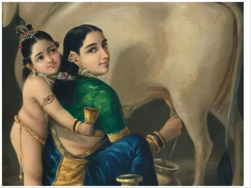 "7 நிமிஷத்துல ₹167 கோடி டீல் முடிஞ்சது" ஒரு பெயிண்டிங் விலையா இது..? சாதனை படைத்த ரவி வர்மாவின் 'யசோதை - கிருஷ்ணா' ஓவியம்..!!