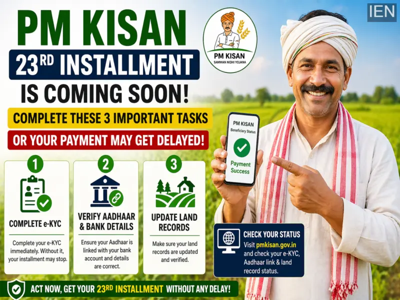 PM Kisan 23rd Installment Alert: Complete These 3 Tasks Now to Avoid Payment Delays
