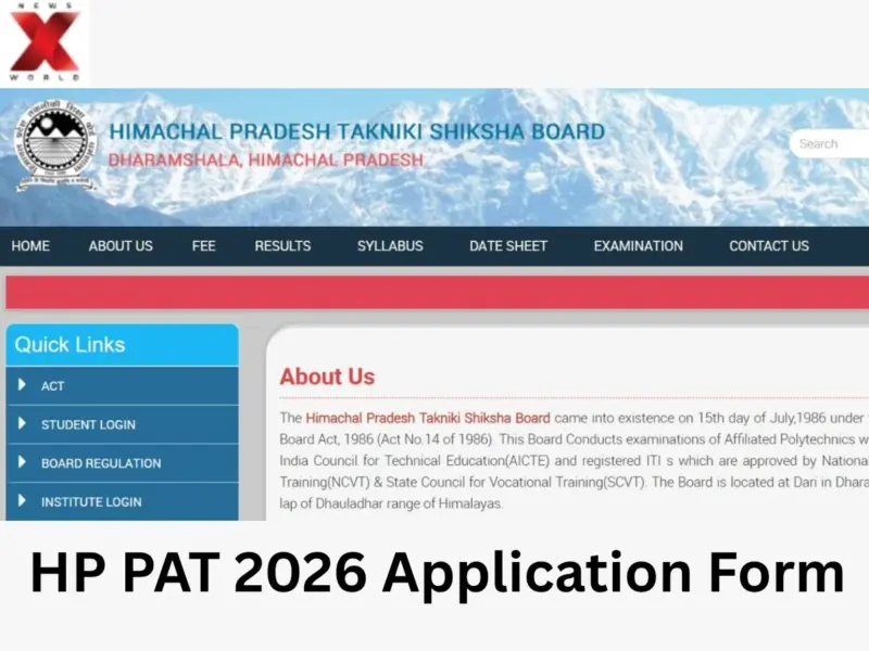 HP PAT 2026 Application Form Released at hptechboard.com, Check Last Date, Application Fee and Exam Schedule