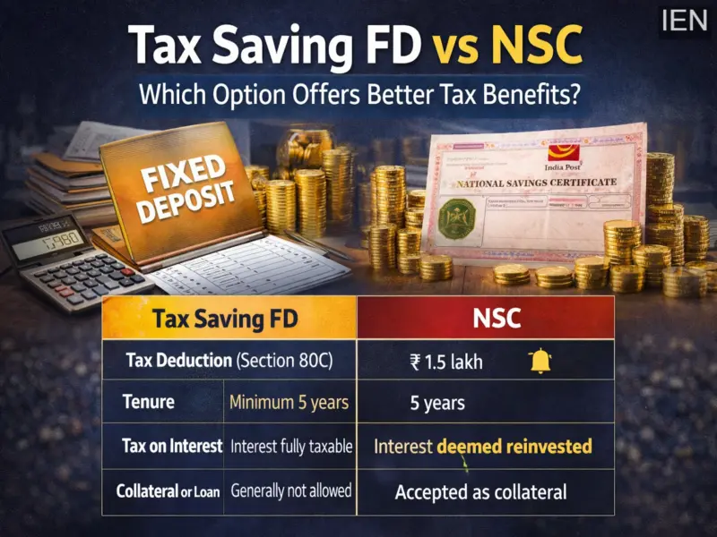 Tax Saving FD vs NSC: Which Option Offers Better Tax Benefits Under Section 80C? Full Comparison Explained