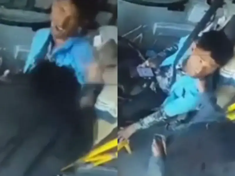 WATCH: Viral Video Of Woman In Burqa Assaults BRTS Driver In Surat Over Bus Stop Argument, Police Investigate