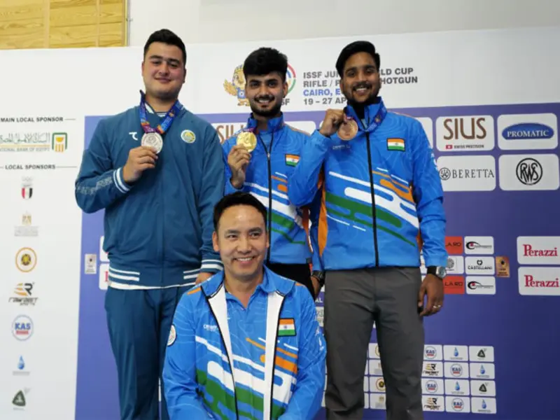 Shiva Narwal and Chirag Sharma win gold and bronze 10m Air Pistol, Panaah wins silver in 10m Air Rifle