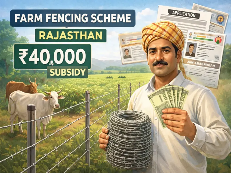 Rajasthan Farm Fencing Scheme: Farmers Can Get Up to ₹40,000 Subsidy to Protect Crops from Stray Animals