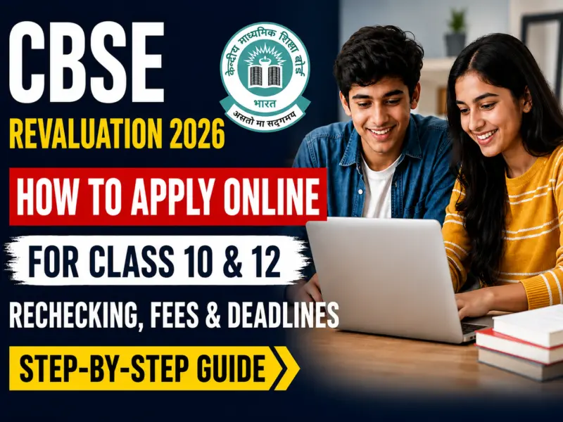 CBSE Revaluation 2026: How to Apply Online for Class 10 & 12 Rechecking, Fees and Deadlines | Step-by-Step Guide