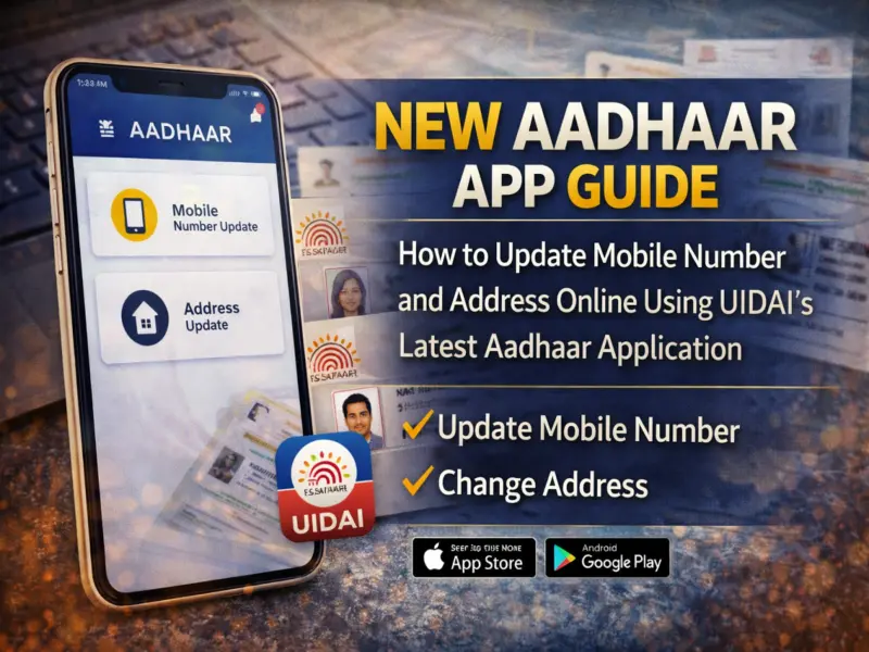 New Aadhaar App Guide: How to Update Mobile Number and Address Online Using UIDAI's Latest Aadhaar Application