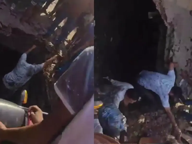 Kanpur Slab Collapse: Several B.Ed Aspirants Fall Into Drain | WATCH
